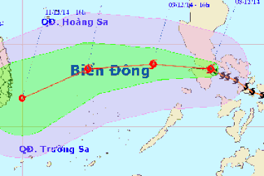 Bão Hagupit đang hoành hành ở khu vực miền Trung Philippin