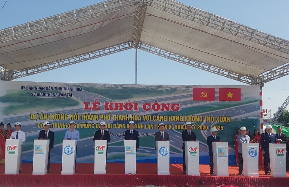 Khởi công tuyến đường nghìn tỷ đến Cảng hàng không Thọ Xuân - 2 Khởi công tuyến đường nghìn tỷ đến Cảng hàng không Thọ Xuân - 2
