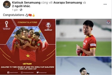 HLV Kiatisuk gửi lời chúc mừng đến đội tuyển Việt Nam