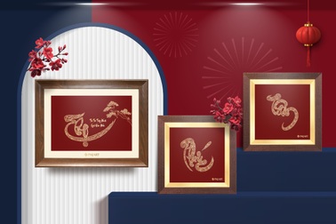 Bộ sưu tập tranh "Lời vàng ý ngọc" của PNJArt: Món quà thư pháp nghệ thuật