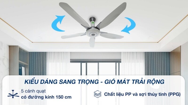 Quạt trần KDK Z60WS - 4 ưu điểm và 3 hạn chế bạn cần nắm rõ trước khi 'xuống tiền'