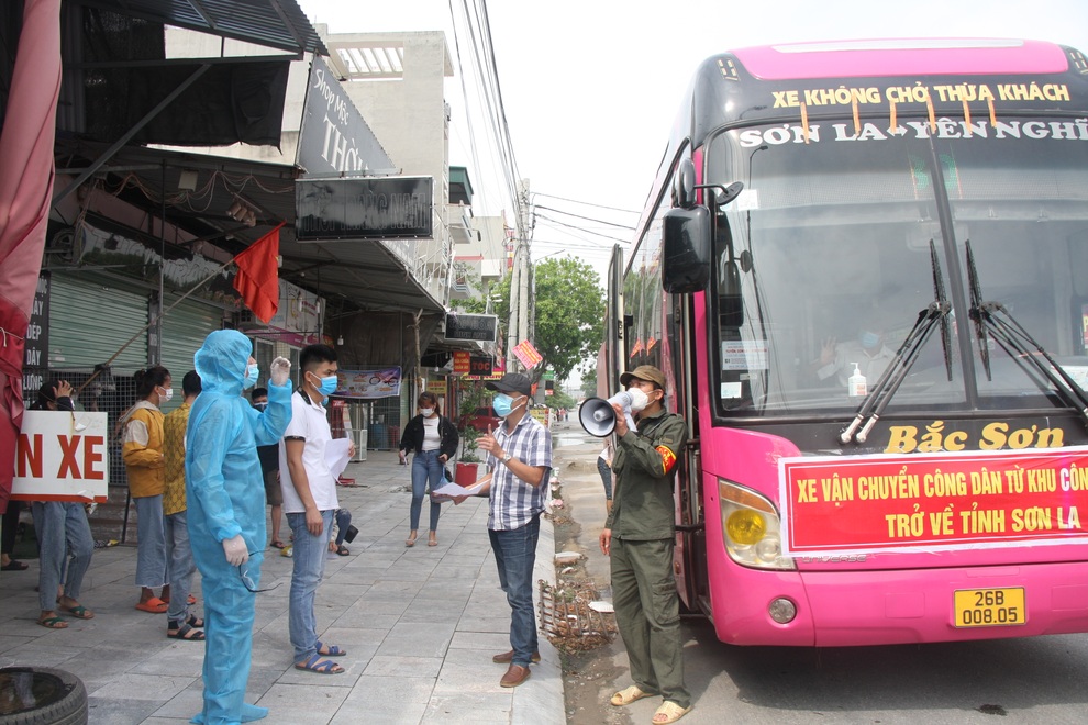 Sơn La đón 460 công nhân từ tâm dịch Bắc Giang - 5 Sơn La đón 460 công nhân từ tâm dịch Bắc Giang - 5