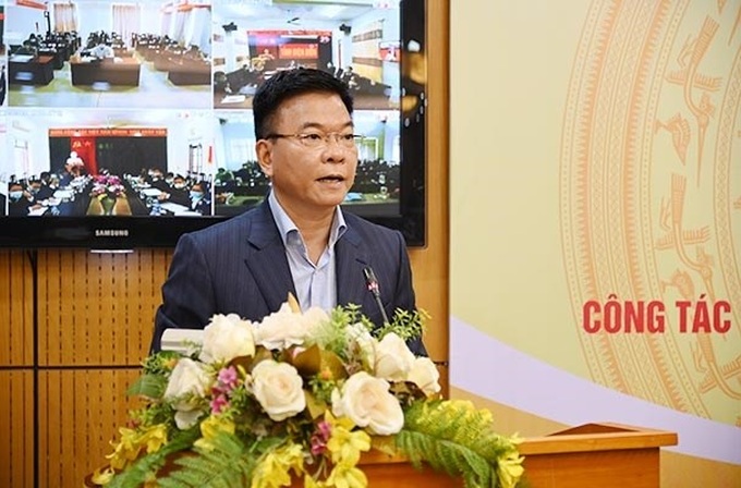 Bộ trưởng Bộ Tư pháp Lê Thành Long phát biểu chỉ đạo.