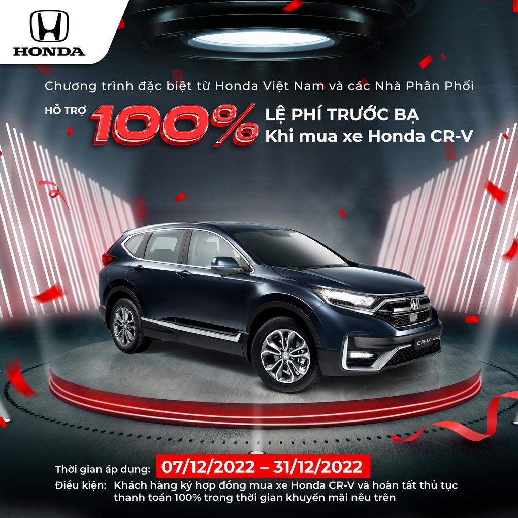 Nhận ưu đãi 100% lệ phí trước bạ khi mua Honda CR-V - 1