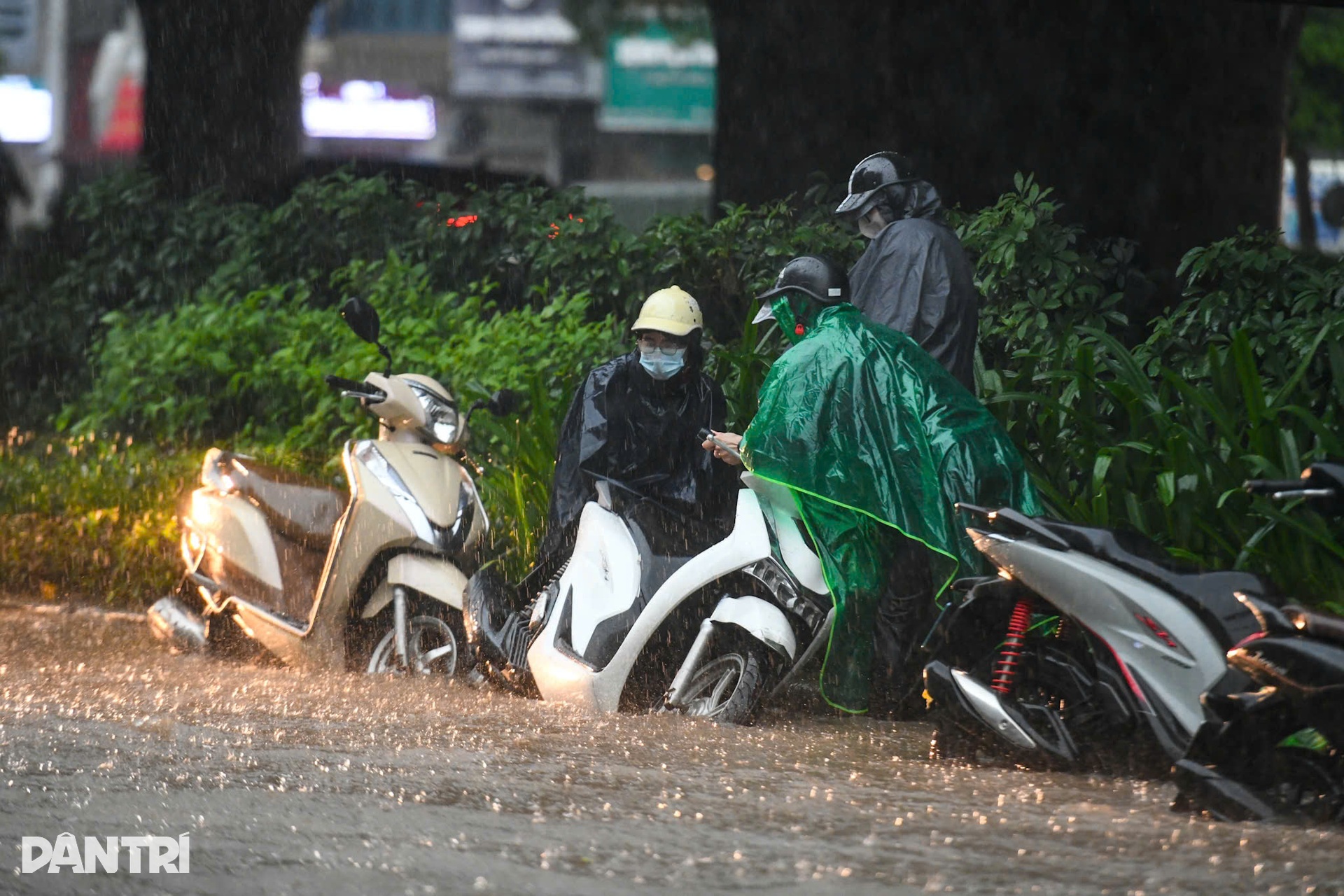 Hà Nội mưa lớn từ sáng sớm, phố phường ngập sâu, xe cộ chết máy hàng loạt - 16 Hà Nội mưa lớn từ sáng sớm, phố phường ngập sâu, xe cộ chết máy hàng loạt - 16