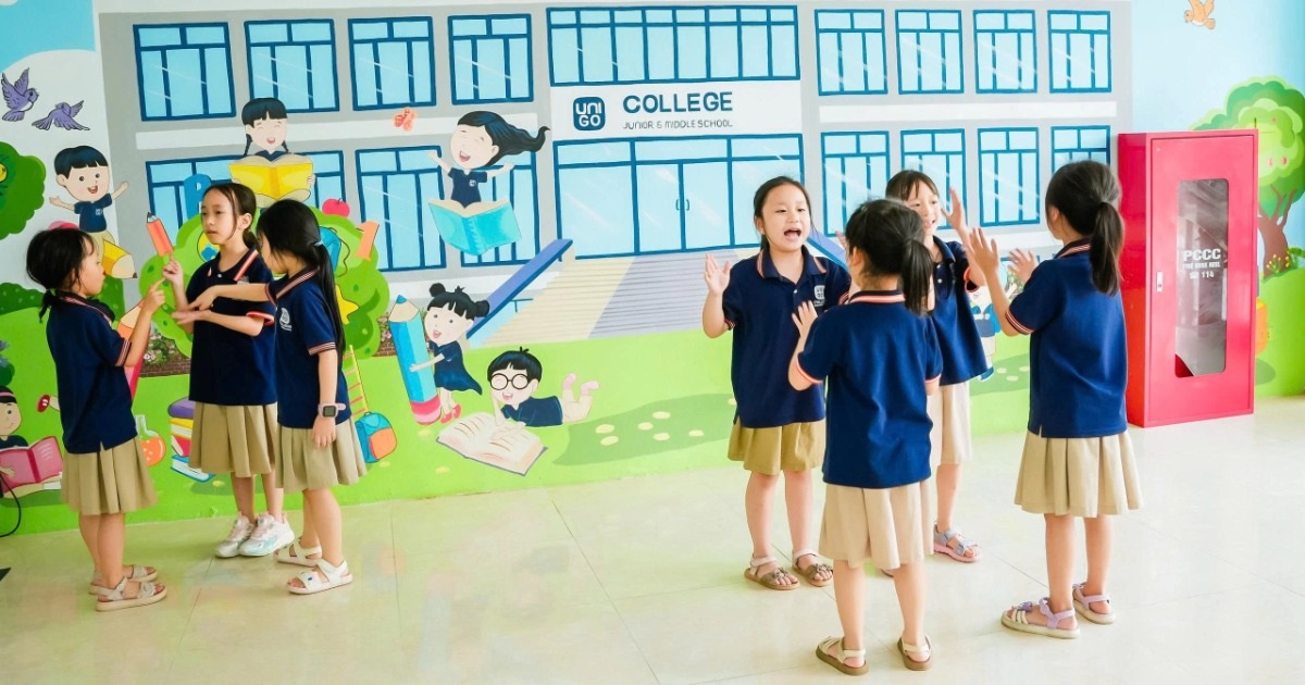 Trường Tiểu học và THCS Unigo kiến tạo những giờ học nhiều năng lượng