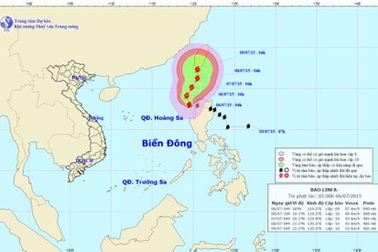 Bão LINFA đang giật cấp 11 trên vùng biển Philippines