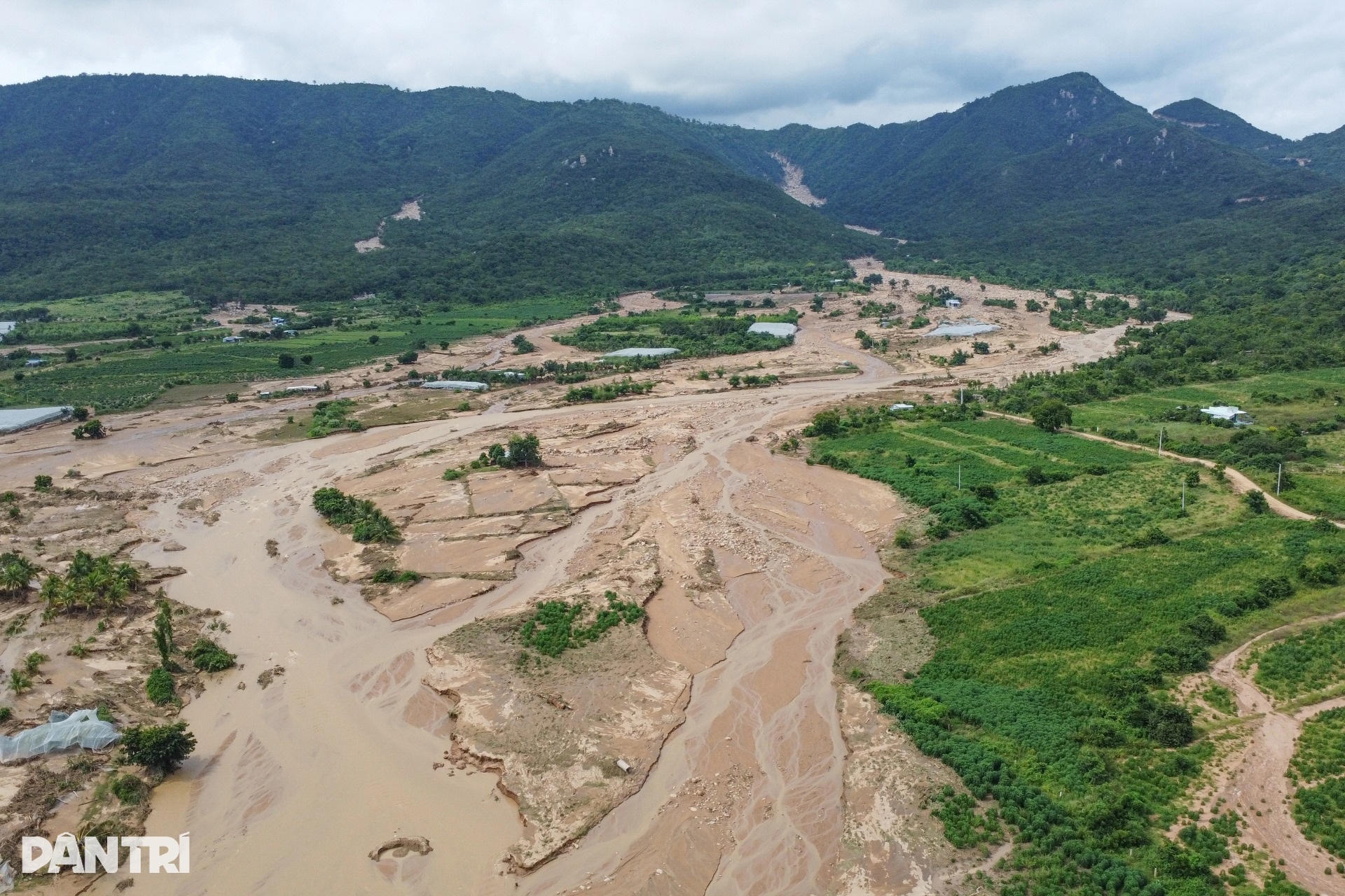 Vỡ hồ nước ở Lâm Đồng, lũ cát cuồn cuộn đổ về san phẳng nhà vườn - 1