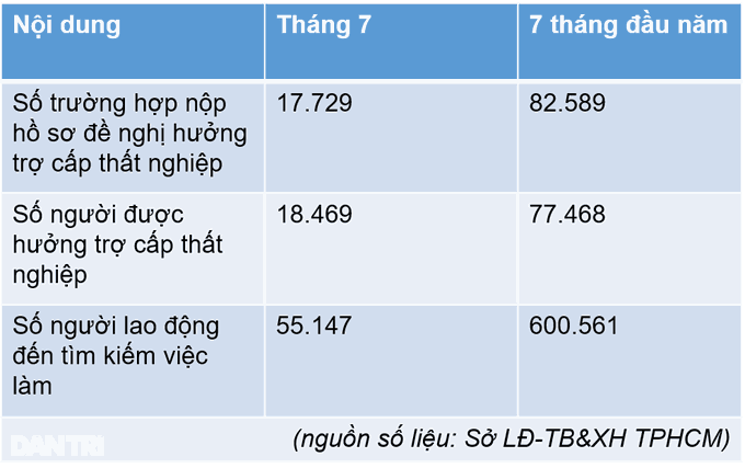 Riêng tháng 7, TPHCM có 18.000 lao động hưởng trợ cấp thất nghiệp - 2