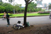 Hà Nội: Xe máy lao vào gốc cây, 2 người tử vong