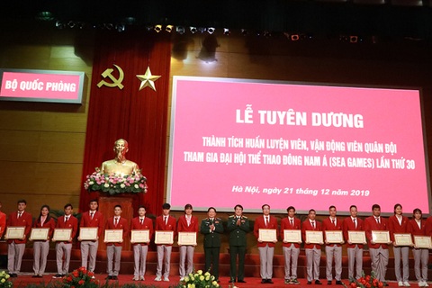 Bộ Quốc phòng tuyên dương quân nhân đạt thành tích cao tại SEA Games 30