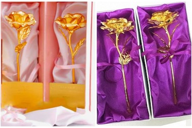 Hoa hồng mạ vàng giá 80.000 đồng hút khách trước thềm 20/10