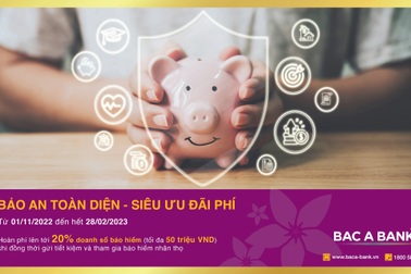 Bac A Bank ưu đãi hoàn phí với khách hàng gửi tiết kiệm mua bảo hiểm