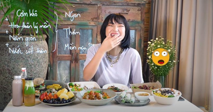 Châu Bùi quá bí tính từ khi lần đầu làm video mukbang 10 món chay - Ảnh 3.