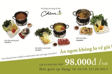 Gian hàng CHẬM ra mắt bộ thực đơn mới