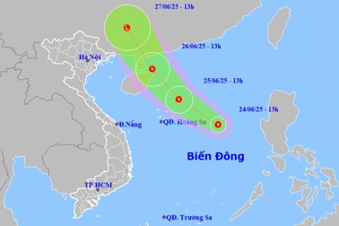 Hướng di chuyển của áp thấp nhiệt đới mới hình thành