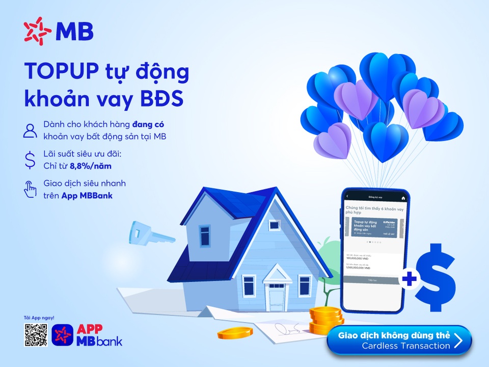 Vay Top-up tự động khoản vay bất động sản trên App MBBank - 1 Vay Top-up tự động khoản vay bất động sản trên App MBBank - 1
