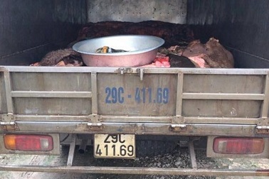 Hà Nội: CSGT phát hiện 1 tấn da trâu nhập lậu