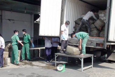 Bắt 5 vụ vận chuyển thịt gia súc, phụ phẩm “lậu” trong 1 ngày