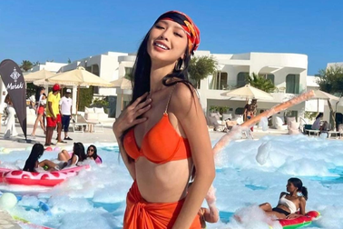 Gần chung kết, người đẹp cao 1m85 Bảo Ngọc tỏa sáng ở Hoa hậu Liên lục địa