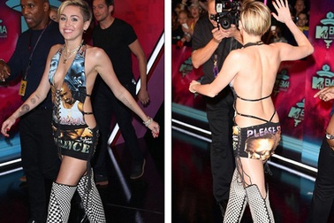 Miley Cyrus lại gây choáng trên sân khấu MTV châu Âu