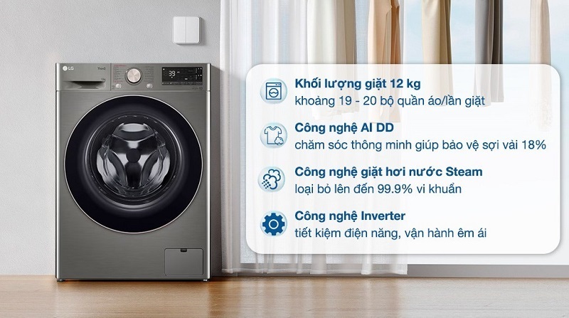 TOP 6 máy giặt LG 12kg chất lượng đáng mua năm 2025