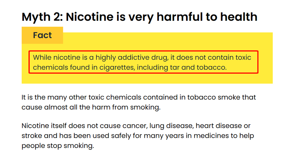 Phản biện về cách đồng nhất nicotine với rủi ro nghiêm trọng - 1