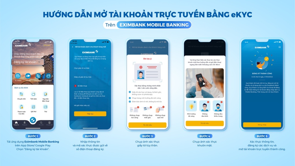 Nhiều ưu đãi khi mở tài khoản Eximbank qua hình thức eKYC - 3 Nhiều ưu đãi khi mở tài khoản Eximbank qua hình thức eKYC - 3