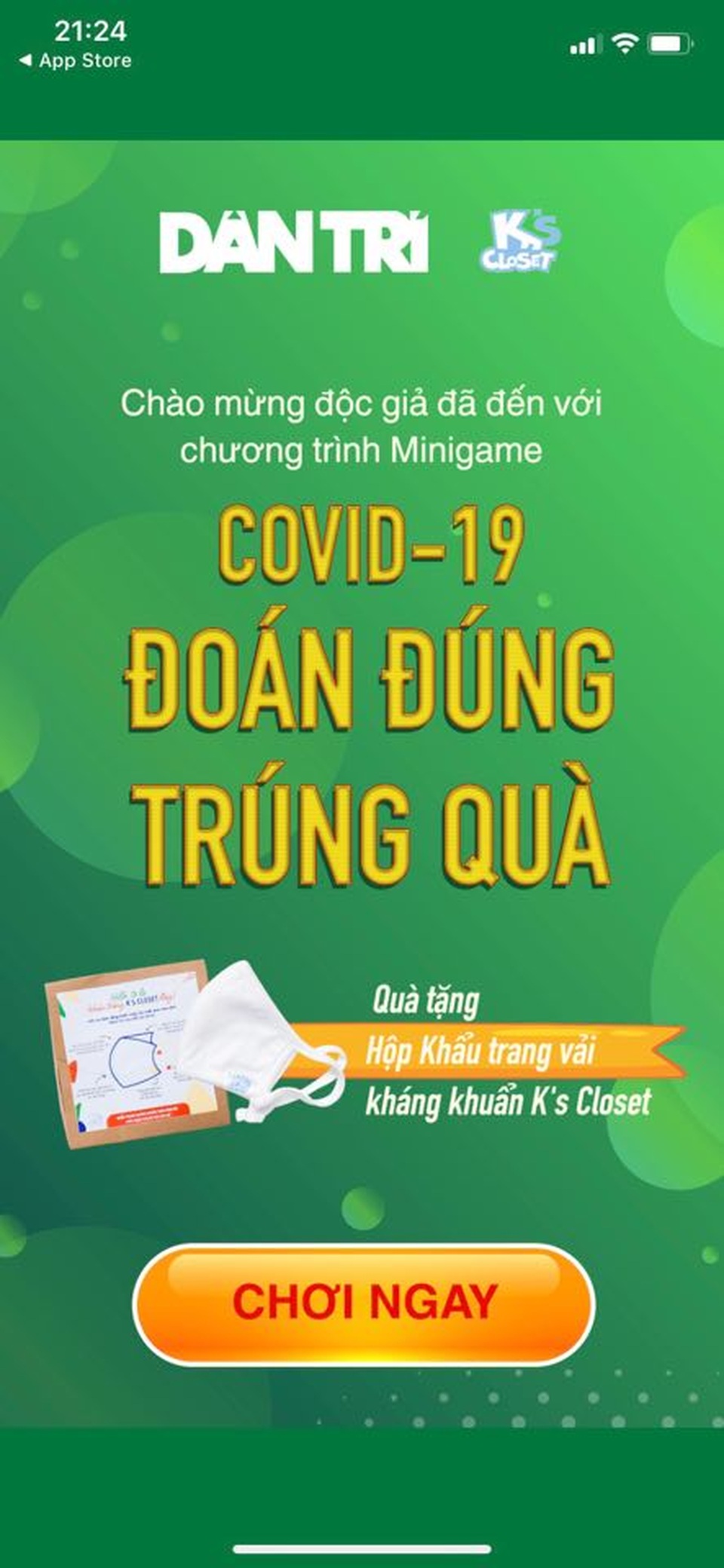Minigame Covid -19: Đoán đúng - Trúng quà khẩu trang - 2 Minigame Covid -19: Đoán đúng - Trúng quà khẩu trang - 2