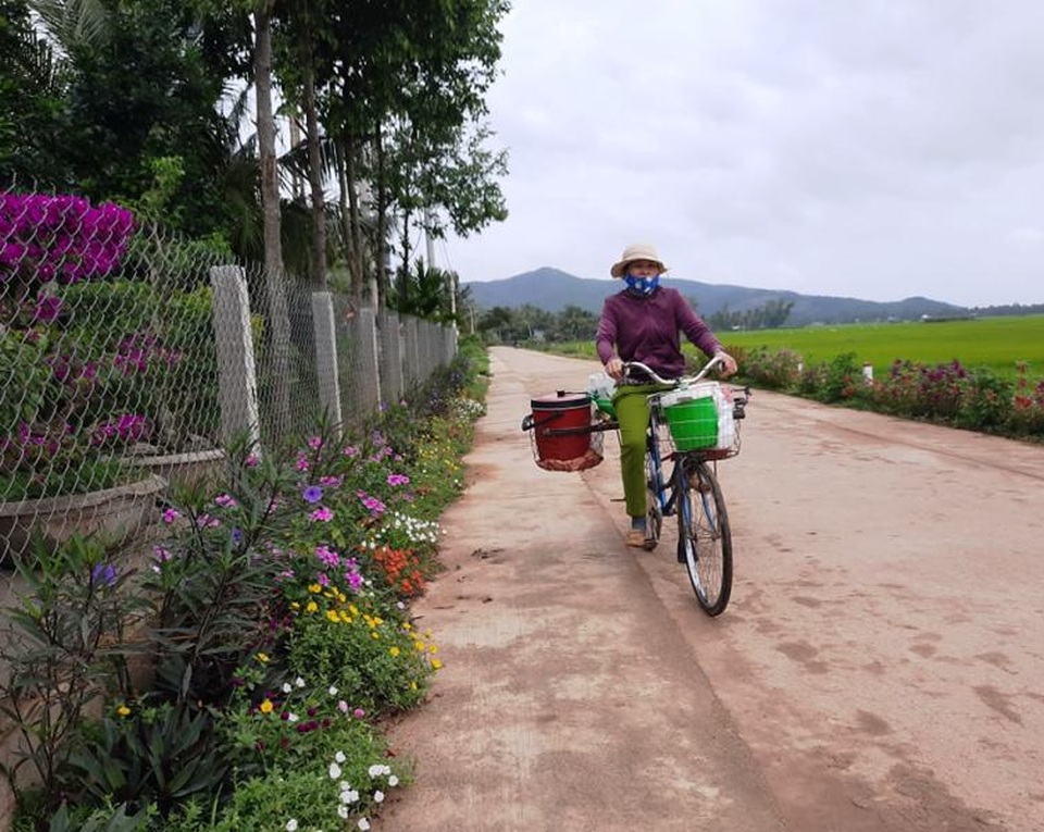Cả làng “xin” hoa về trồng, đường quê Bình Định đẹp như tranh họa - 9 Cả làng “xin” hoa về trồng, đường quê Bình Định đẹp như tranh họa - 9