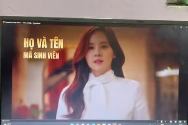 Nam sinh thiết kế mẫu trình chiếu dựa trên bộ phim truyền hình đình đám