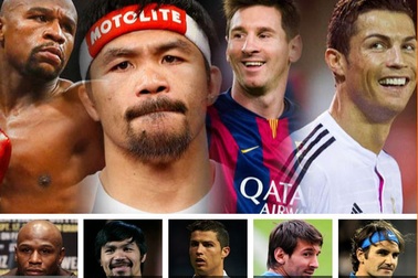 Mayweather và Pacquiao áp đảo về thu nhập so với Messi, C.Ronaldo