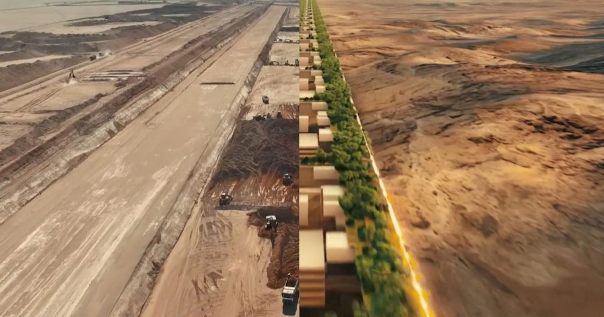Dự kiến công trình sẽ có chiều dài khoảng 170km, trải rộng từ dãy núi ở tây bắc Arab Saudi tới Biển Đỏ (Ảnh: National).