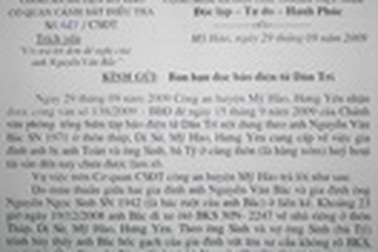 Đề nghị phục hồi điều tra vụ án huỷ hoại tài sản