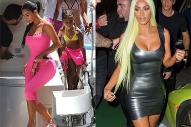 Kim Kardashian liên tục khoe thân với trang phục bó sát