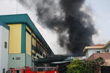 Cháy lớn thiêu rụi 10.000m2 nhà xưởng công ty Pulppy