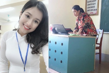 Cô giáo 9x bất ngờ nổi tiếng sau bức ảnh chụp lén của học sinh