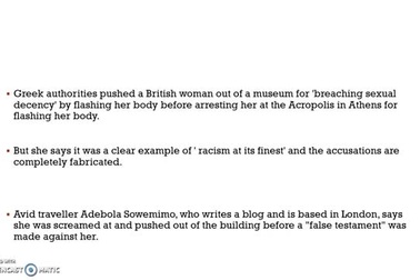 Nữ du khách bị bắt vì mặc trang phục “cố tình khoe da thịt”