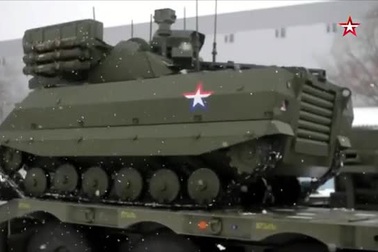 Uy lực robot chiến đấu hạng nặng Uran-9 của Nga