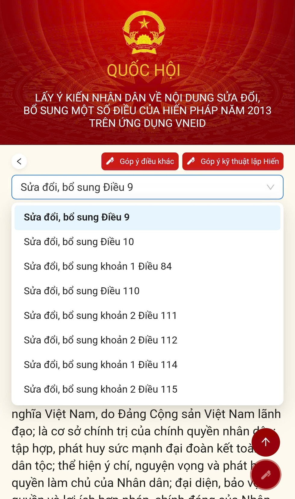 Hướng dẫn cách góp ý sửa đổi Hiến pháp thông qua ứng dụng VNeID - 5 Hướng dẫn cách góp ý sửa đổi Hiến pháp thông qua ứng dụng VNeID - 5