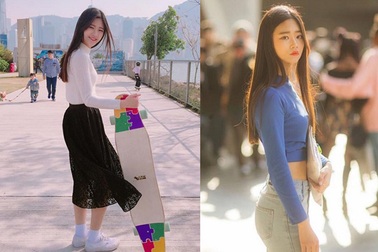 “Hot girl ván trượt” gây sốt cộng đồng mạng