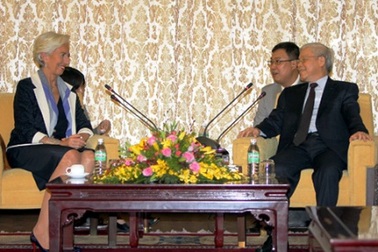 Tổng Bí thư Nguyễn Phú Trọng tiếp Tổng Giám đốc Quỹ Tiền tệ Quốc tế