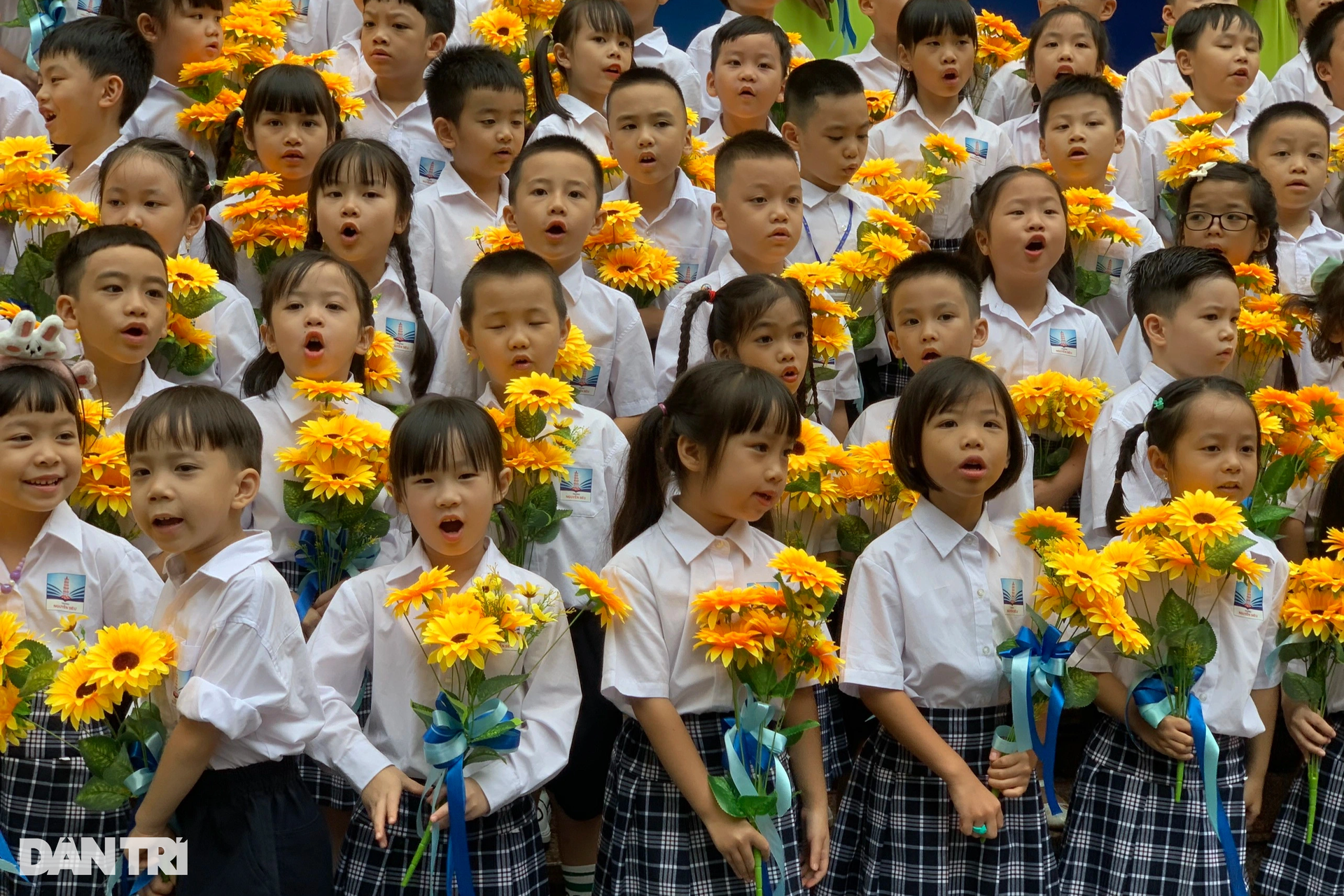 Hà Nội: Học sinh lớp 1 nắm chặt tay cha mẹ dự lễ khai giảng sớm - 3 Hà Nội: Học sinh lớp 1 nắm chặt tay cha mẹ dự lễ khai giảng sớm - 3