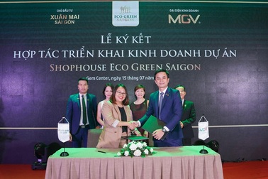 Xuân Mai Sài Gòn và MGV ký kết hợp tác triển khai kinh doanh Shophouse dự án Eco Green Saigon