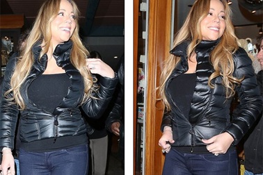 Mariah Carey nhí nhảnh diện áo khoác chật ních