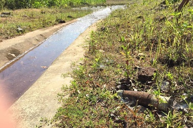 Phát hiện vật thể lớn như quả bom tại đập nước