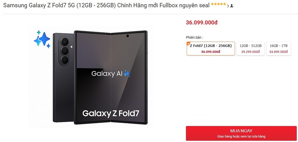 Giá Galaxy Z Fold7 giảm hơn chục triệu đồng sau một năm lên kệ - 1