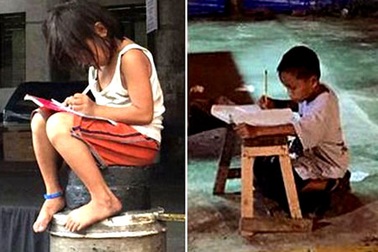 Câu chuyện về những em bé nghèo hiếu học gây “chấn động” mạng xã hội