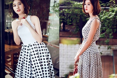 Hoa hậu Đặng Thu Thảo đẹp hút hồn với chấm bi