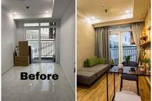 9x Sài Gòn "biến hình" căn hộ 50m2 "chất lừ" chỉ 65 triệu đồng